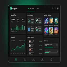 OnlySpin Ana Ekran Görüntüsü — Platform Genel Görünüm